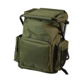 Olive Drab Backpack & Stool Combination
